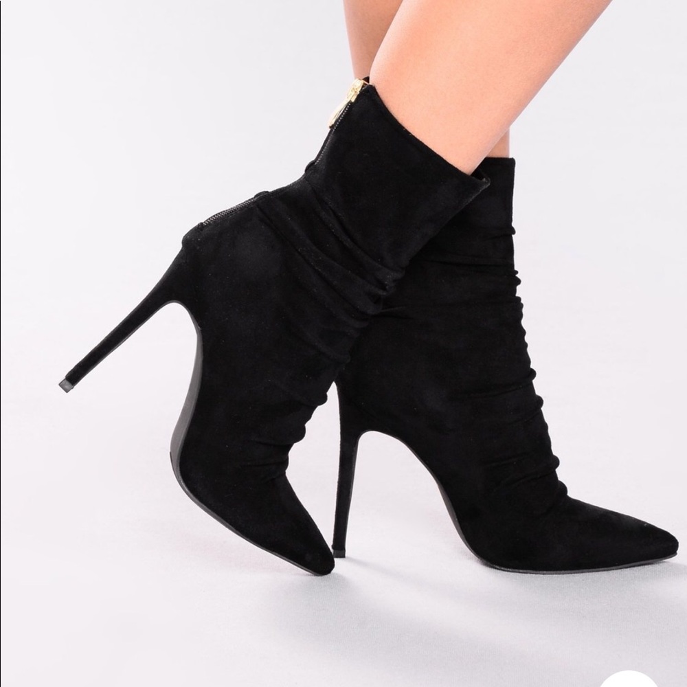 Black ankle booties